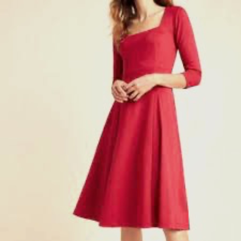Red Anthropologie Dress